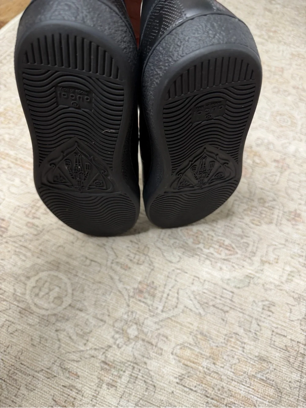 Gucci Black Perforated GG Logo Low-Top Sneaker